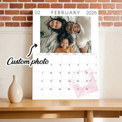 1 Personalized Photo Calendar Canvas Print