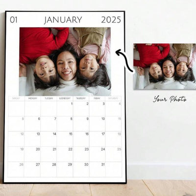 1 Personalized Photo Calendar Canvas Print