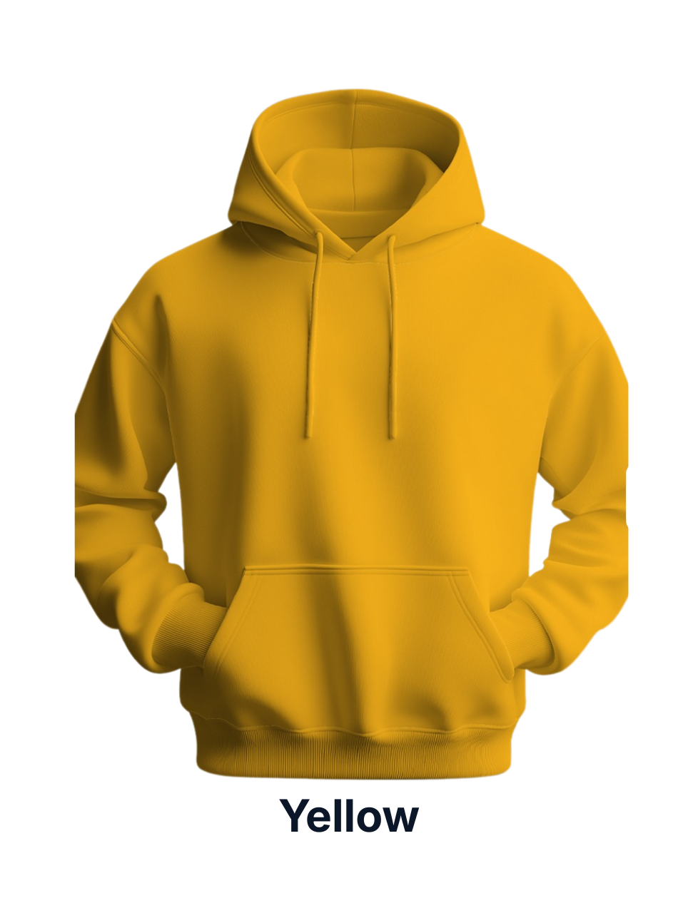 Yellow hoodie on a white background
